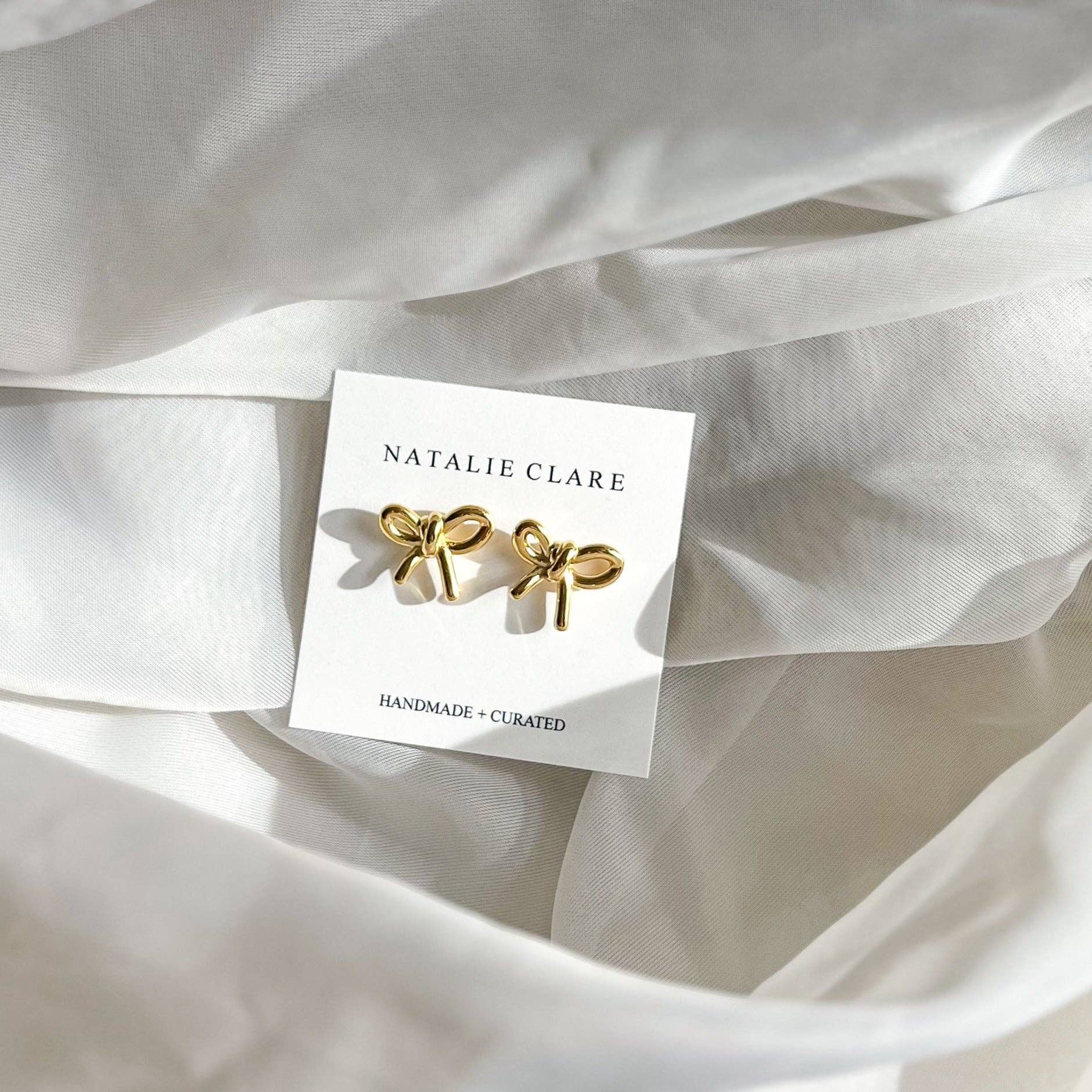 Gold Bow Earrings
