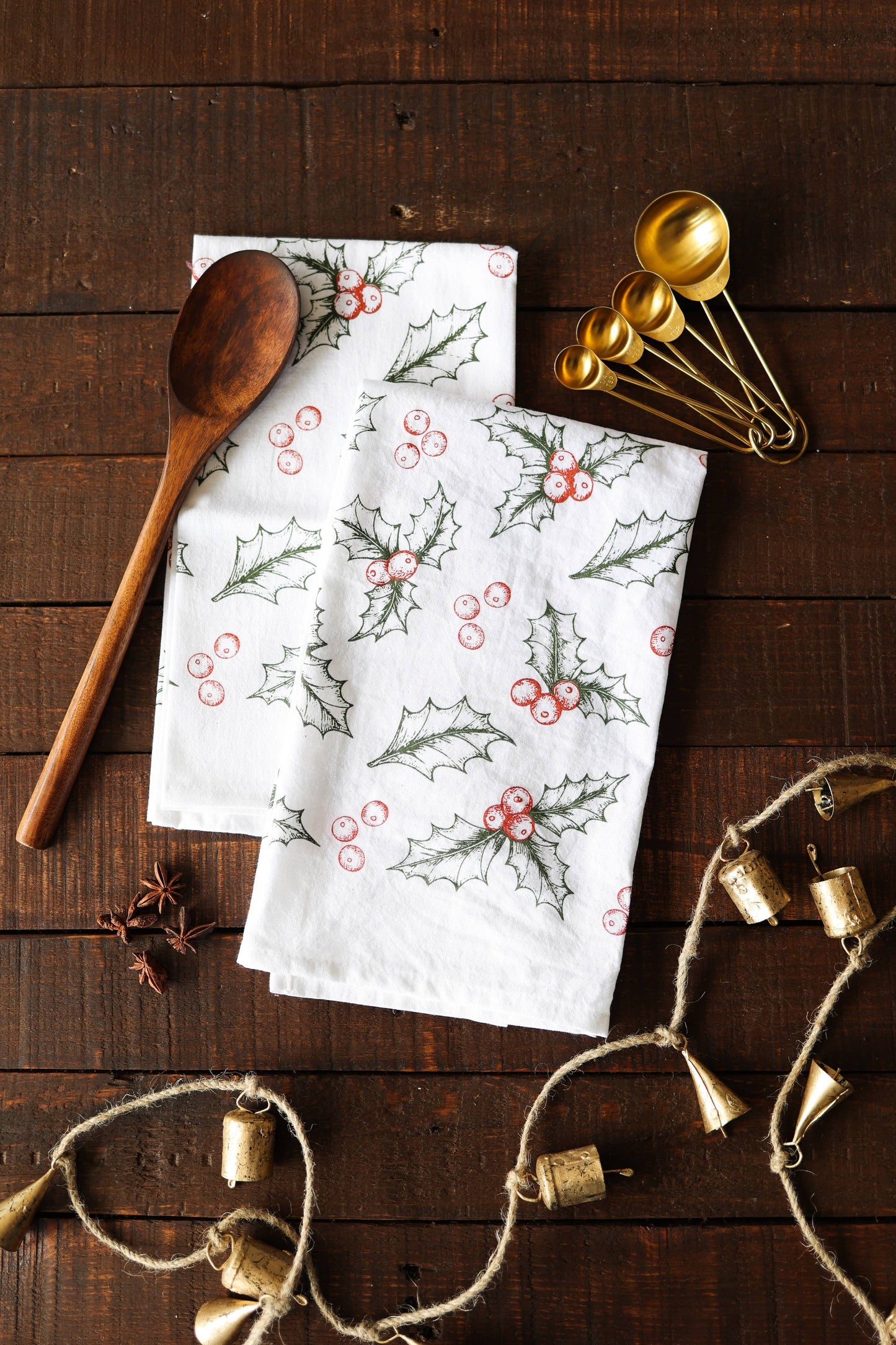 Botanical Holly Tea Towel
