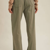 Olive Woven Pants