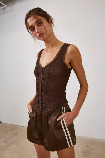 Cocoa Corset Top