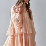 Peach Sorbet Ruffle Mini Dress