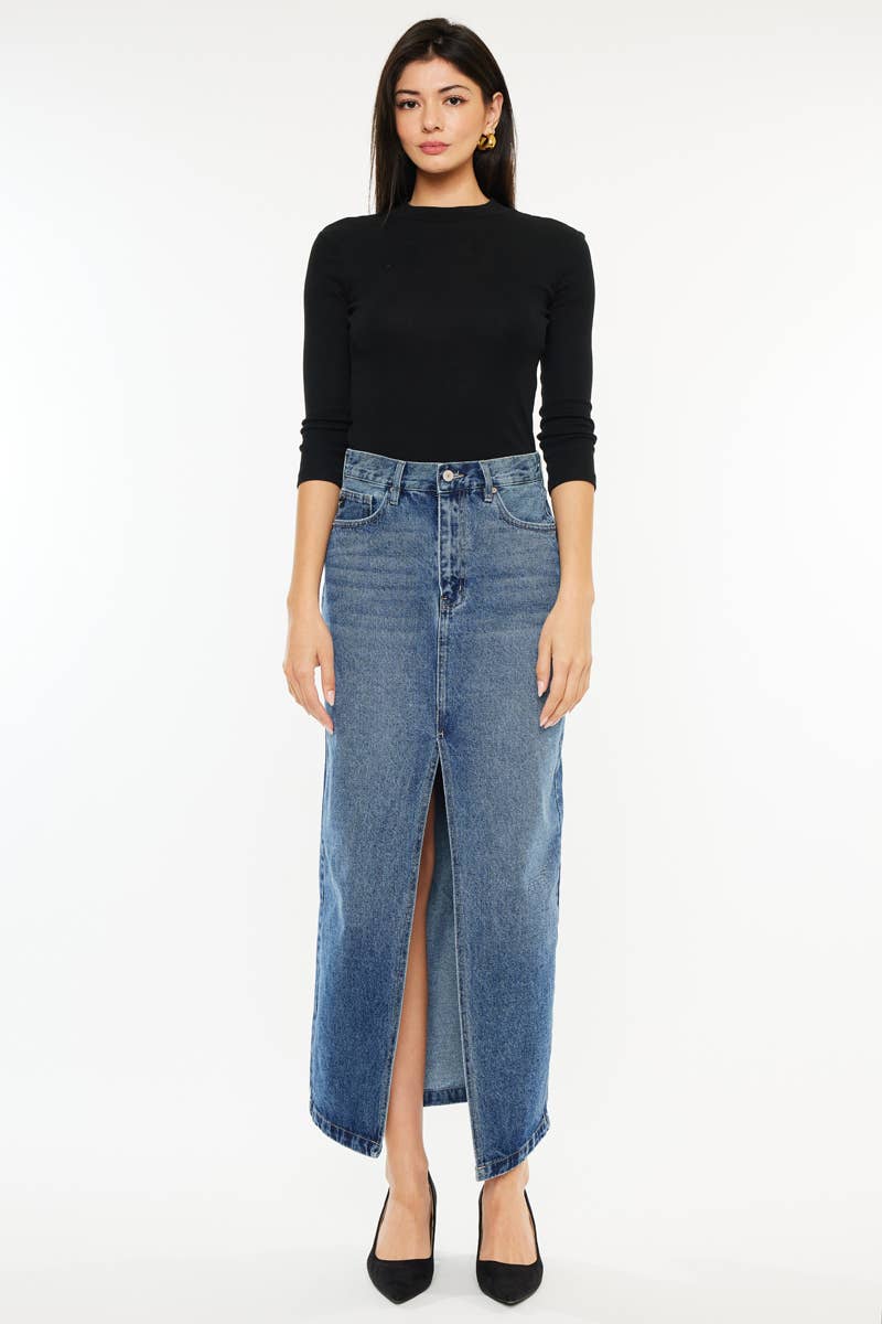 Harper Denim Maxi Skirt