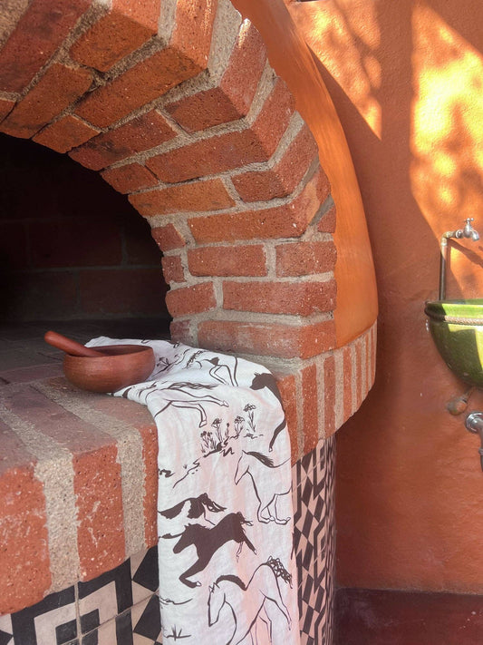 Wild Horses Linen Tea Towel