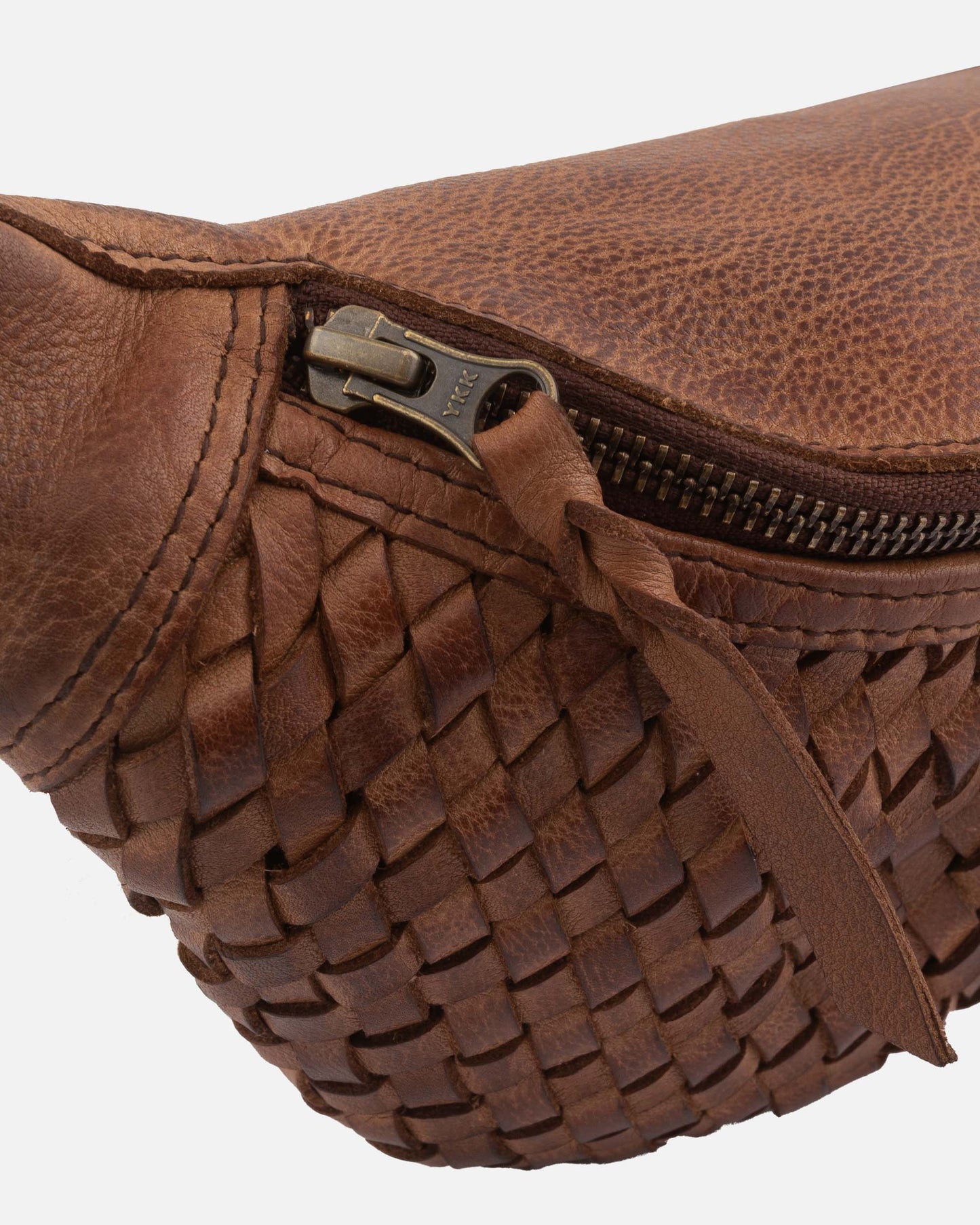 Hanna Woven Leather Belt Bag
