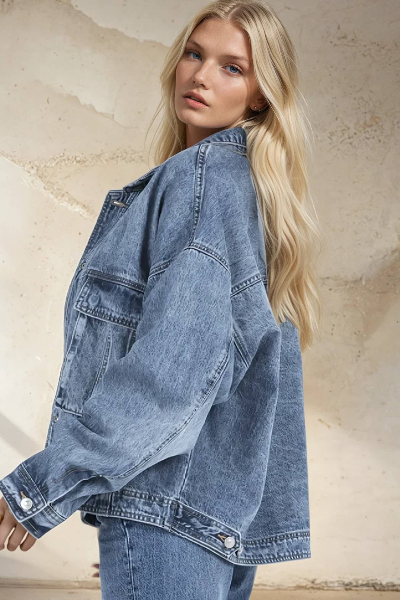 Cascadia Oversized Boyfriend Denim Jacket