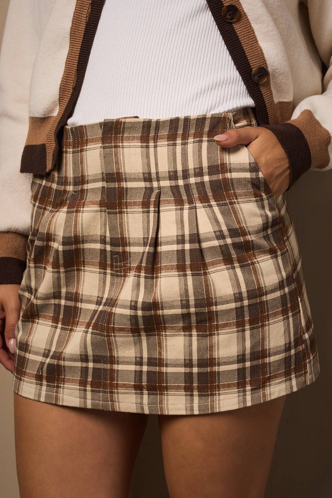 The Walnut Plaid Skirt