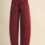 burgundy wide leg pants, pleated wide leg pants, high waisted trousers, women's burgundy pants, matching set pants, dressy wide leg pants, fall trousers, elegant women's pants, boutique clothing, west of may boutique