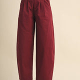 burgundy wide leg pants, pleated wide leg pants, high waisted trousers, women's burgundy pants, matching set pants, dressy wide leg pants, fall trousers, elegant women's pants, boutique clothing, west of may boutique
