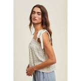 striped cotton cami women
tie shoulder tank top women
square neck summer camisole
lightweight cotton summer top
relaxed fit striped tank women
coastal casual summer top
women’s tie strap blouse
breathable cotton tank top
outer banks inspired summer top
summer spritz collection top