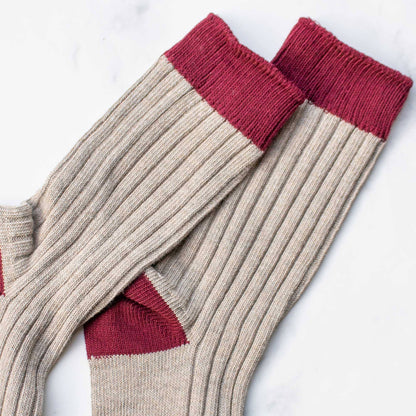 The Two-Tone Ribbed Crew Sock
