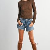 Desperado Textured Long Sleeve Top