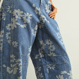 Cary Floral Barrel Jeans