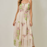 Peach Tree Midi Dress