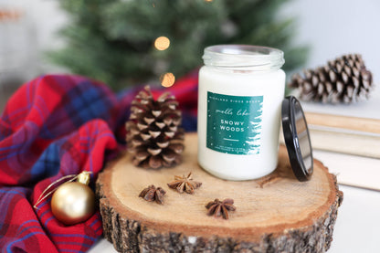 Snowy Woods Christmas Candle