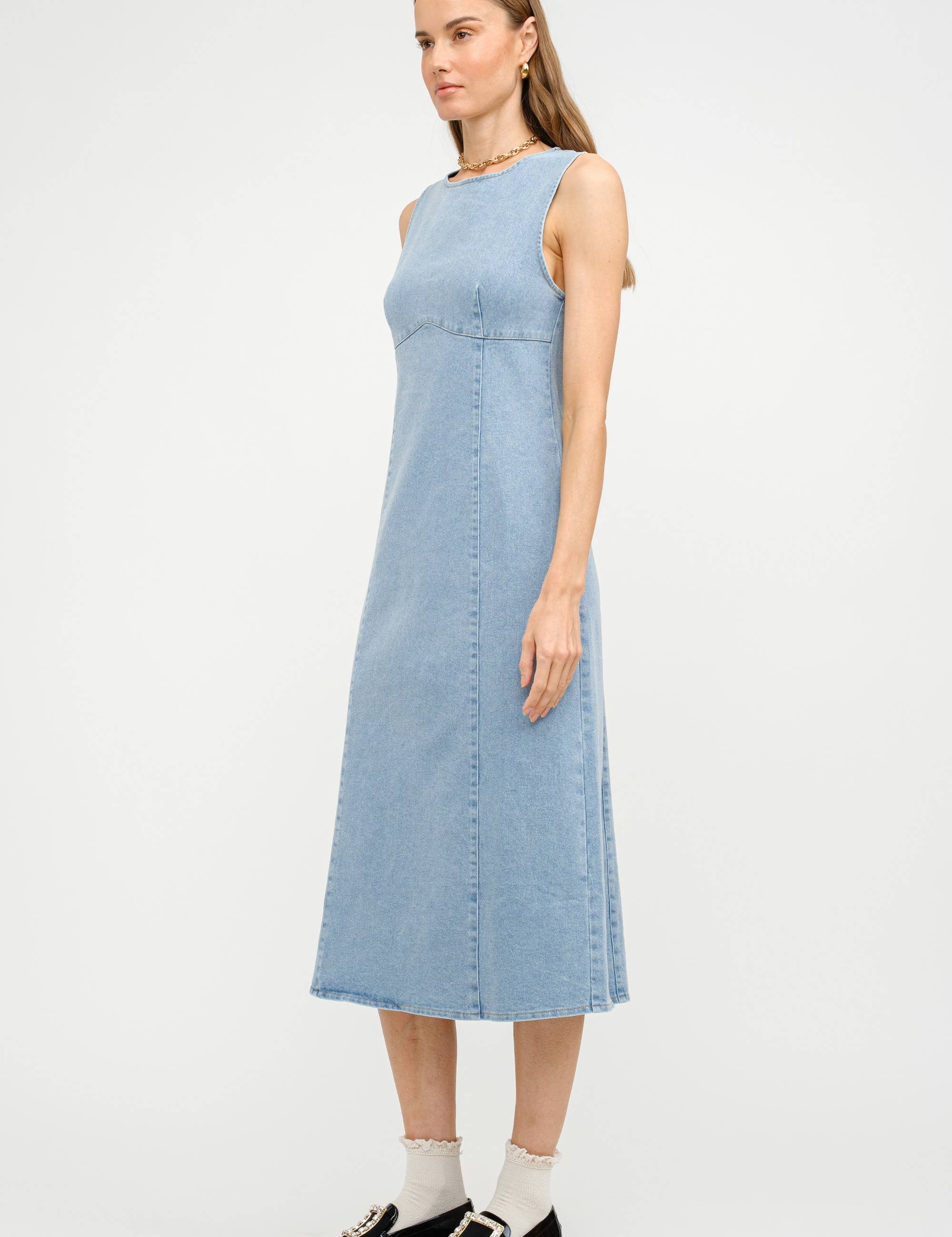 Colleen Denim Midi Dress