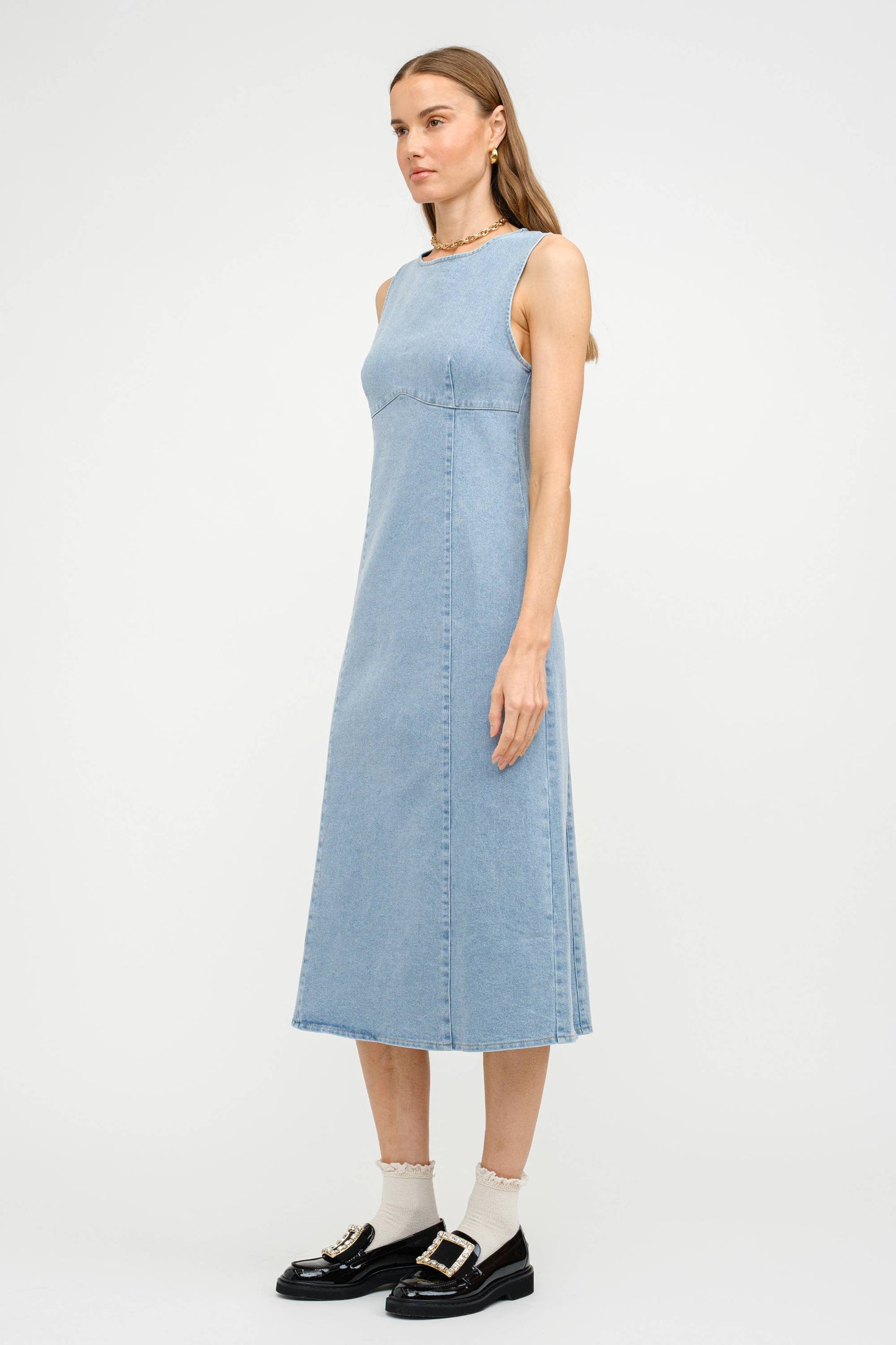 Colleen Denim Midi Dress