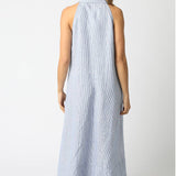 light blue linen maxi dress with v-neckline and side pockets
sleeveless 100% linen dress with relaxed a-line silhouette
coastal-inspired linen maxi dress in soft blue
lightweight linen summer dress with functional pockets
elevated casual linen dress for vacation and everyday wear
vacation dress
rich mom dress
high end linen dress
hamptons vacation dress
east coast vacation dress
flattering linen dress
flowy linen dress
linen dress for brunch
linen dress for baby shower
classy linen dress
old money linen 