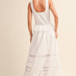 white summer porch dress
cottagecore white maxi dress
southern style summer maxi dress
breathable cotton maxi dress women
vintage inspired white maxi dress