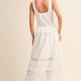 white summer porch dress
cottagecore white maxi dress
southern style summer maxi dress
breathable cotton maxi dress women
vintage inspired white maxi dress
