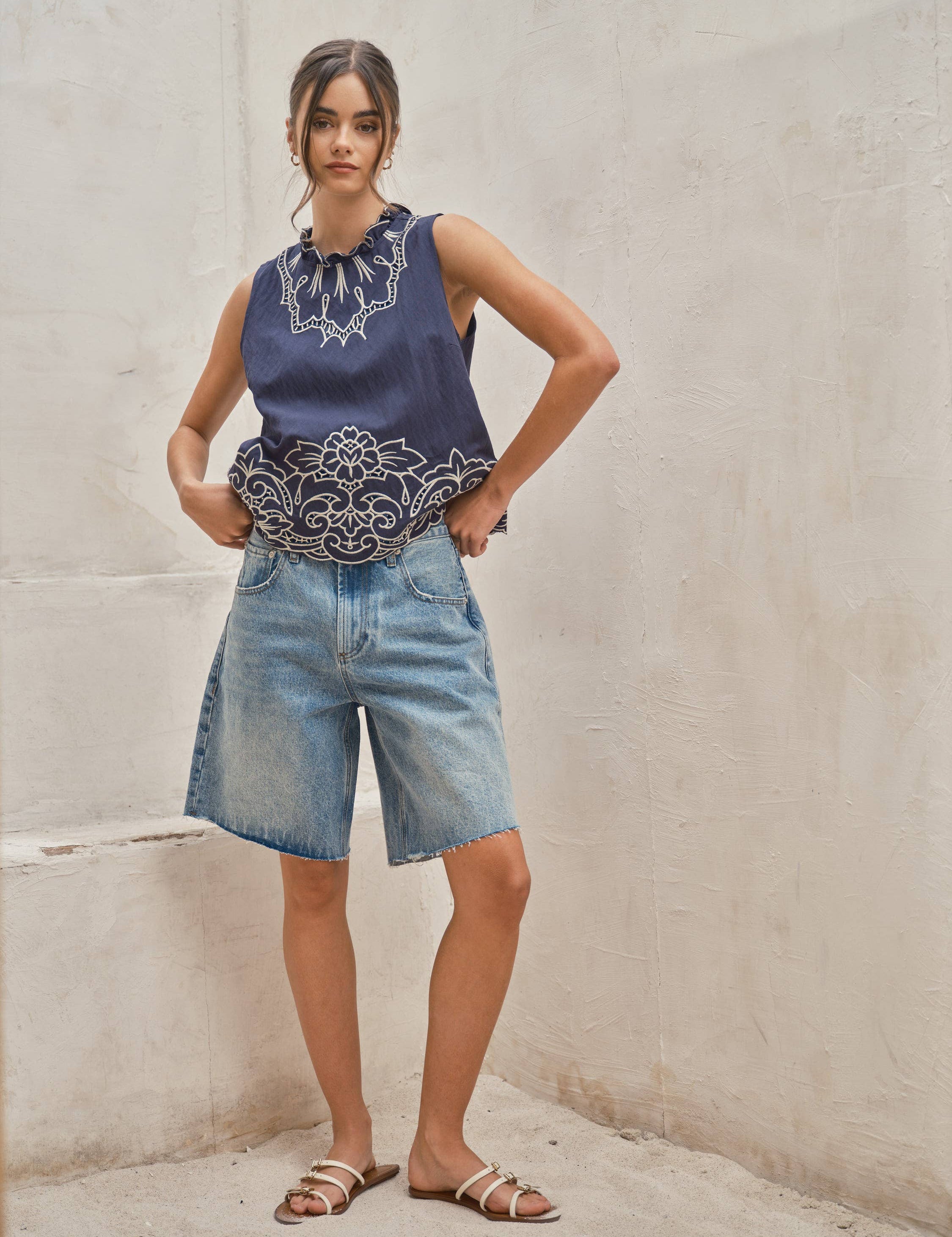 bermuda denim shorts
wide leg denim shorts
long denim shorts women
relaxed fit jean shorts
light wash bermuda shorts
vintage inspired denim shorts
mid rise denim shorts
wide leg jean shorts
women's bermuda shorts
casual summer denim
light wash jean shorts
comfortable denim shorts
relaxed summer outfit
modest denim shorts
longer inseam jean shorts
boutique denim shorts
everyday summer bottoms
90s inspired denim shorts
casual weekend outfit
wide leg bermuda jean shorts