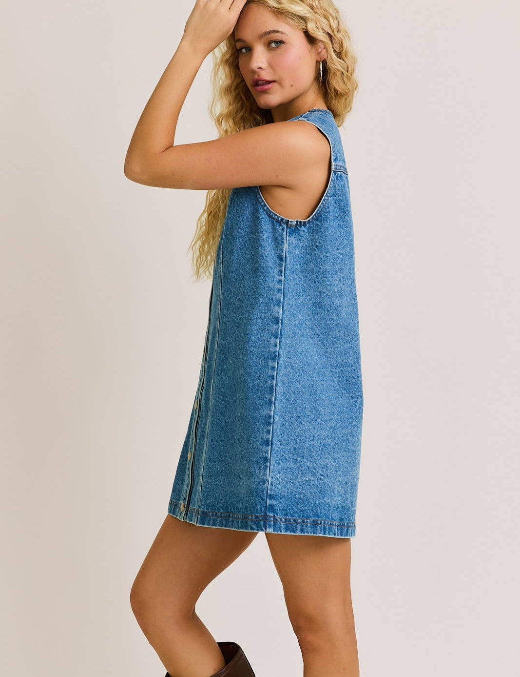 Iris Button-Down Denim Dress