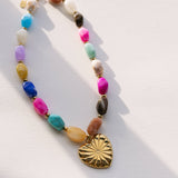 heart pendant necklace
beaded heart necklace
chunky statement necklace
colorful beaded necklace
waterproof necklace
tarnish resistant necklace
gold heart necklace
statement charm necklace
layering necklace
hypoallergenic necklace
pool safe jewelry
beach safe jewelry
gift for moms necklace
west of may jewelry
béljoy necklace