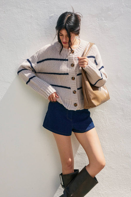 Harbor Stripe Cardigan