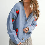 strawberry cardigan
embroidered cardigan
cropped cardigan sweater
button front cardigan
lightweight cardigan
playful cardigan sweater
layering cardigan
spring cardigan sweater
mom friendly cardigan
boutique cardigan
west of may cardigan
