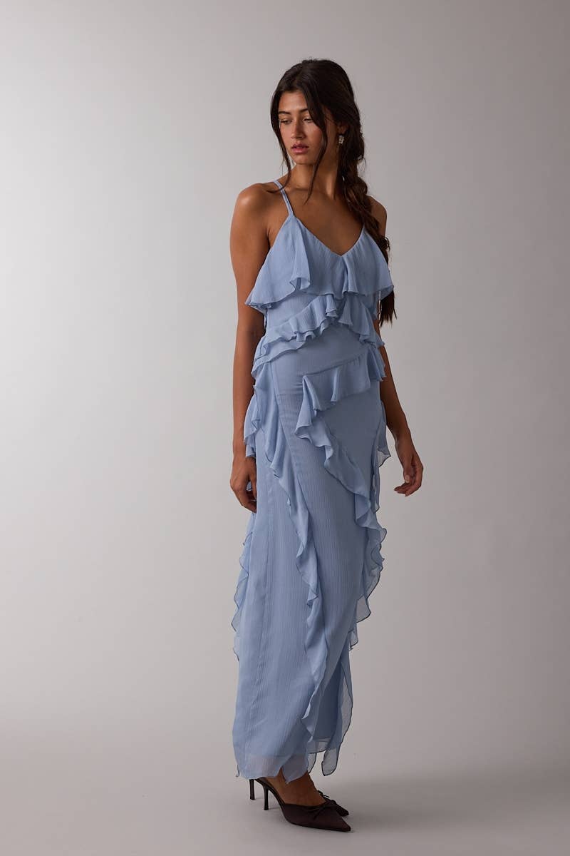 blue ruffle maxi dress
wedding guest dress blue
romantic summer maxi dress
ruffle formal dress women
v neck occasion dress women
flowy blue event dress
vacation wedding guest dress
italian summer inspired dress
adjustable strap maxi dress
summer spritz collection dress
elevated blue midi maxi dress