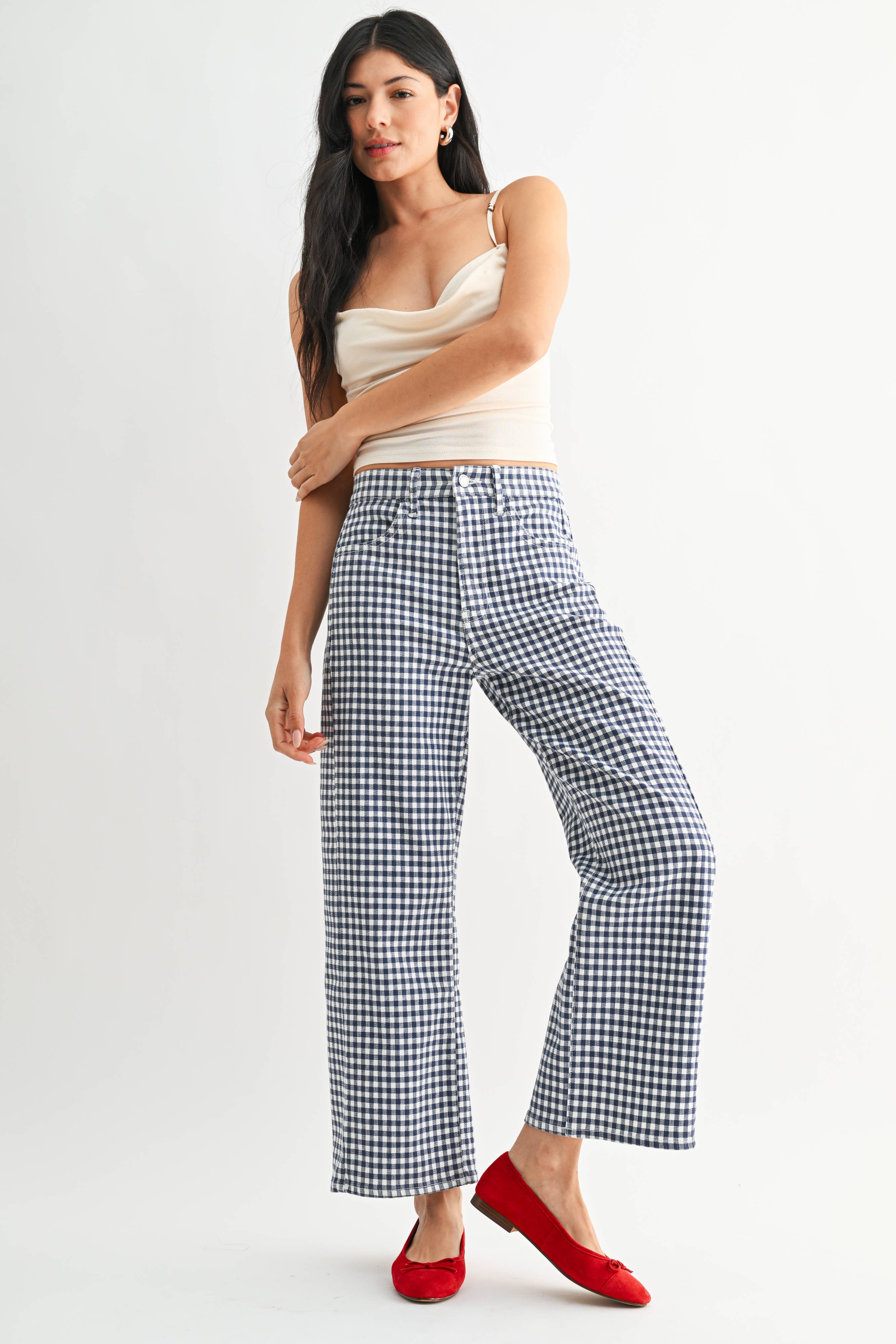 blue gingham barrel leg jeans
Just Black Denim gingham jeans
women's cropped barrel leg denim
blue checkered summer jeans
gingham print barrel jeans
soft stretch denim gingham pants
casual blue gingham jeans for women
cropped wide leg gingham denim
lightweight patterned denim jeans
trendy barrel leg jeans for summer