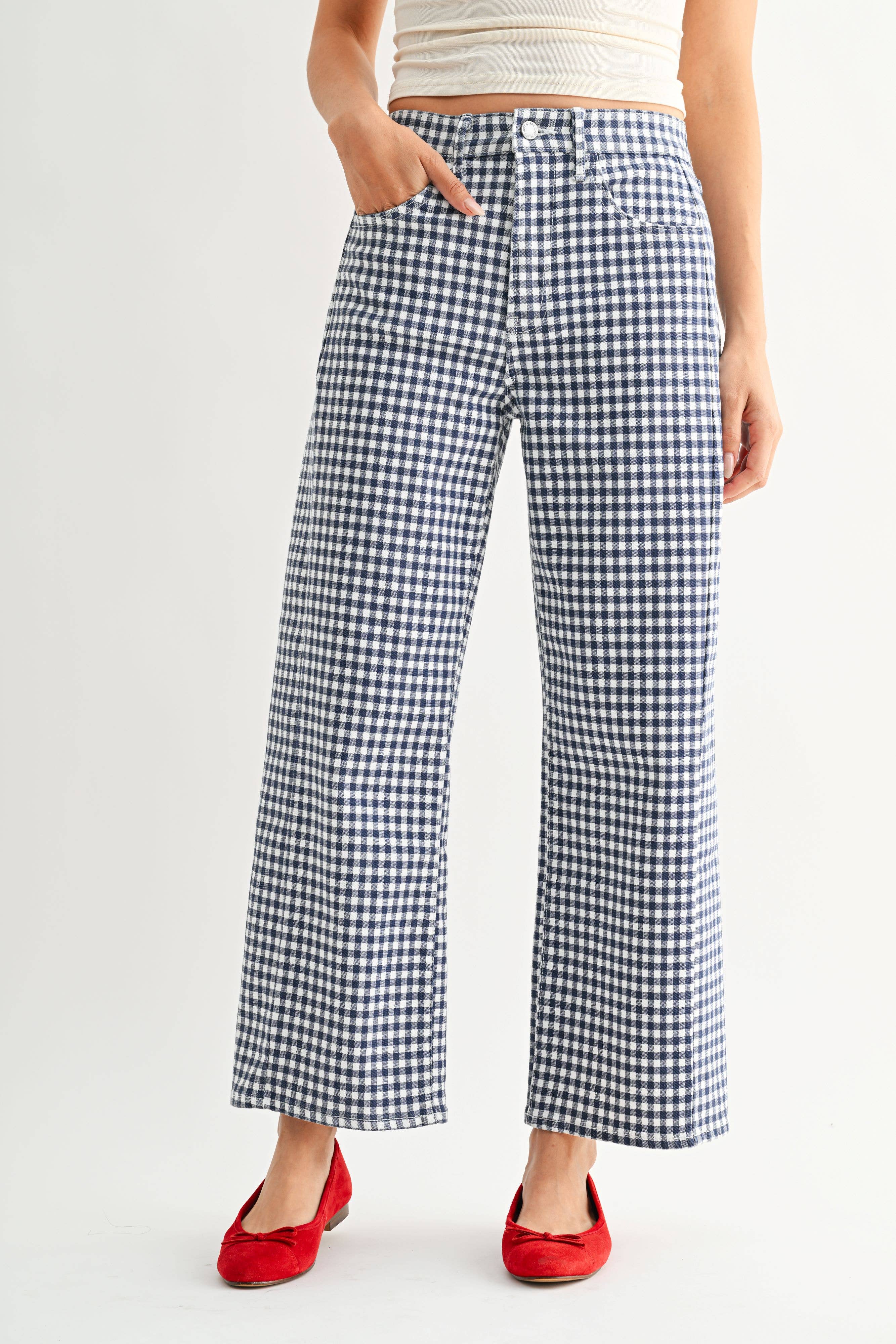 blue gingham barrel leg jeans
Just Black Denim gingham jeans
women's cropped barrel leg denim
blue checkered summer jeans
gingham print barrel jeans
soft stretch denim gingham pants
casual blue gingham jeans for women
cropped wide leg gingham denim
lightweight patterned denim jeans
trendy barrel leg jeans for summer