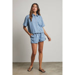 denim button up
boxy denim shirt
lightweight denim shirt
short sleeve denim shirt
denim boxy button up shirt
casual denim shirt
americana aesthetic
fourth of july shirt
easy outfit ideas
fourth of july outfit ideas
boxy loose denim shirt
boutique 
west of may
downtown johnson city
east tennessee boutique