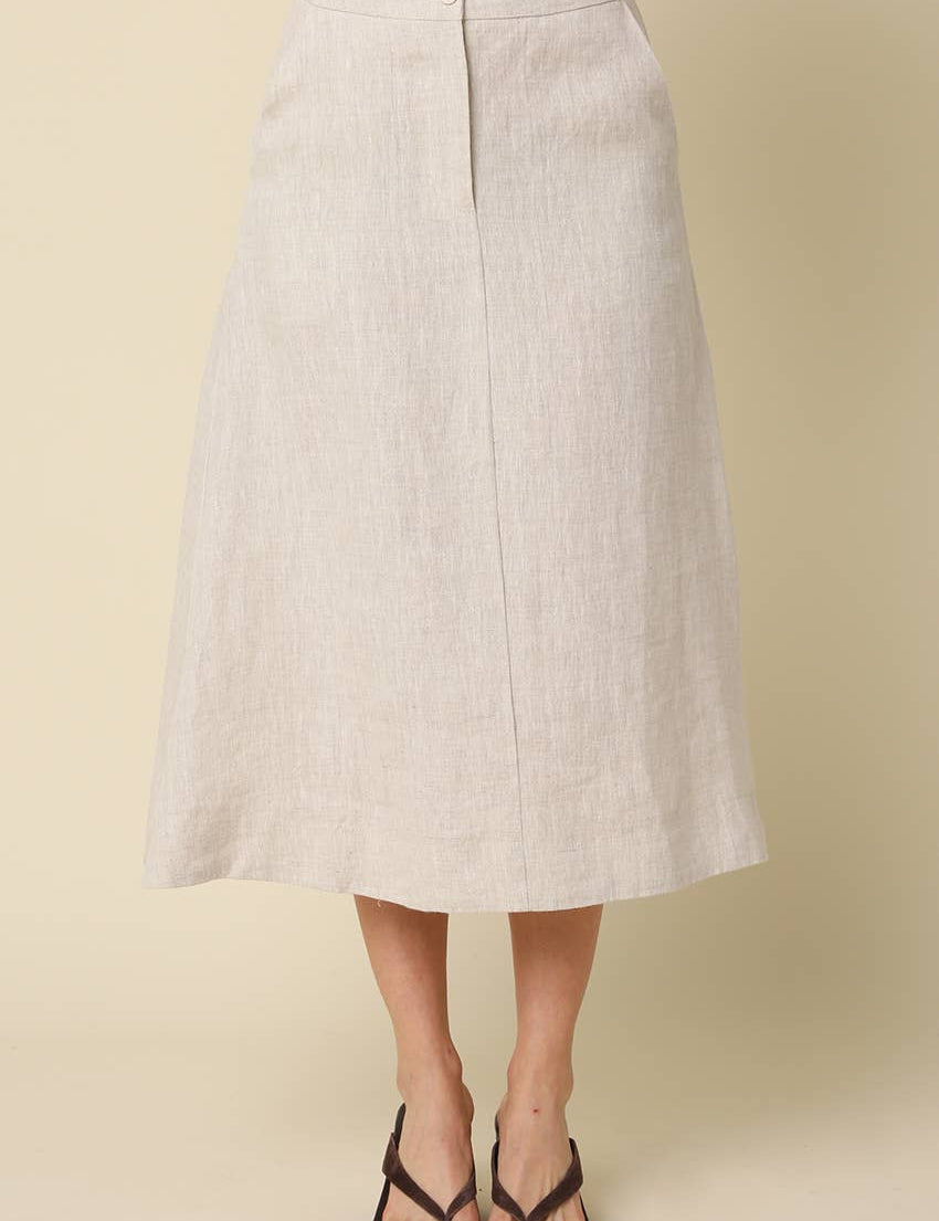 linen midi skirt women
high waisted linen skirt
neutral linen summer skirt
a line midi skirt linen
coastal style midi skirt
women’s linen vacation outfit
minimal summer midi skirt
lightweight breathable linen skirt
elevated summer skirt women
summer spritz collection skirt
women’s neutral midi skirt