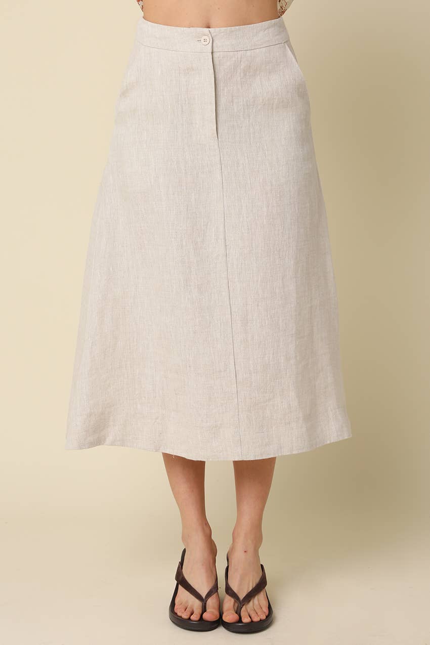 linen midi skirt women
high waisted linen skirt
neutral linen summer skirt
a line midi skirt linen
coastal style midi skirt
women’s linen vacation outfit
minimal summer midi skirt
lightweight breathable linen skirt
elevated summer skirt women
summer spritz collection skirt
women’s neutral midi skirt