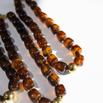 brown beaded necklace, tortoise bead necklace, statement bead necklace, chunky bead necklace, gold and brown necklace, women’s statement jewelry, fall jewelry, hypoallergenic necklace, brown statement necklace, boutique jewelry, warm tone jewelry, beaded necklace women