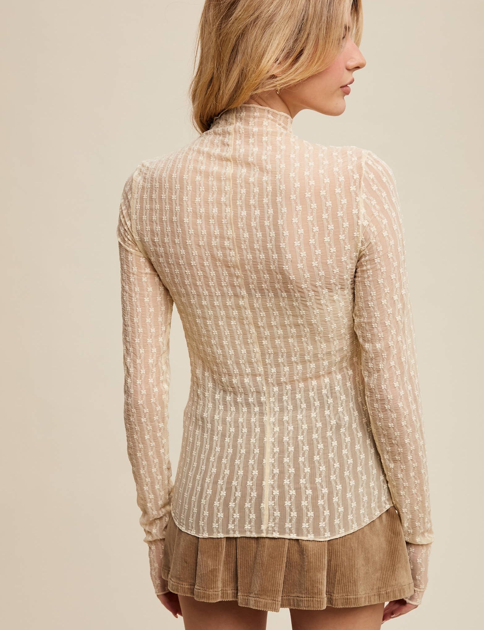 lace layering long sleeve shirt, lace long sleeve, layering piece, feminine outfits, modest outfit, modest clothing, boho outfit, boho style, ootd, free people dupe
