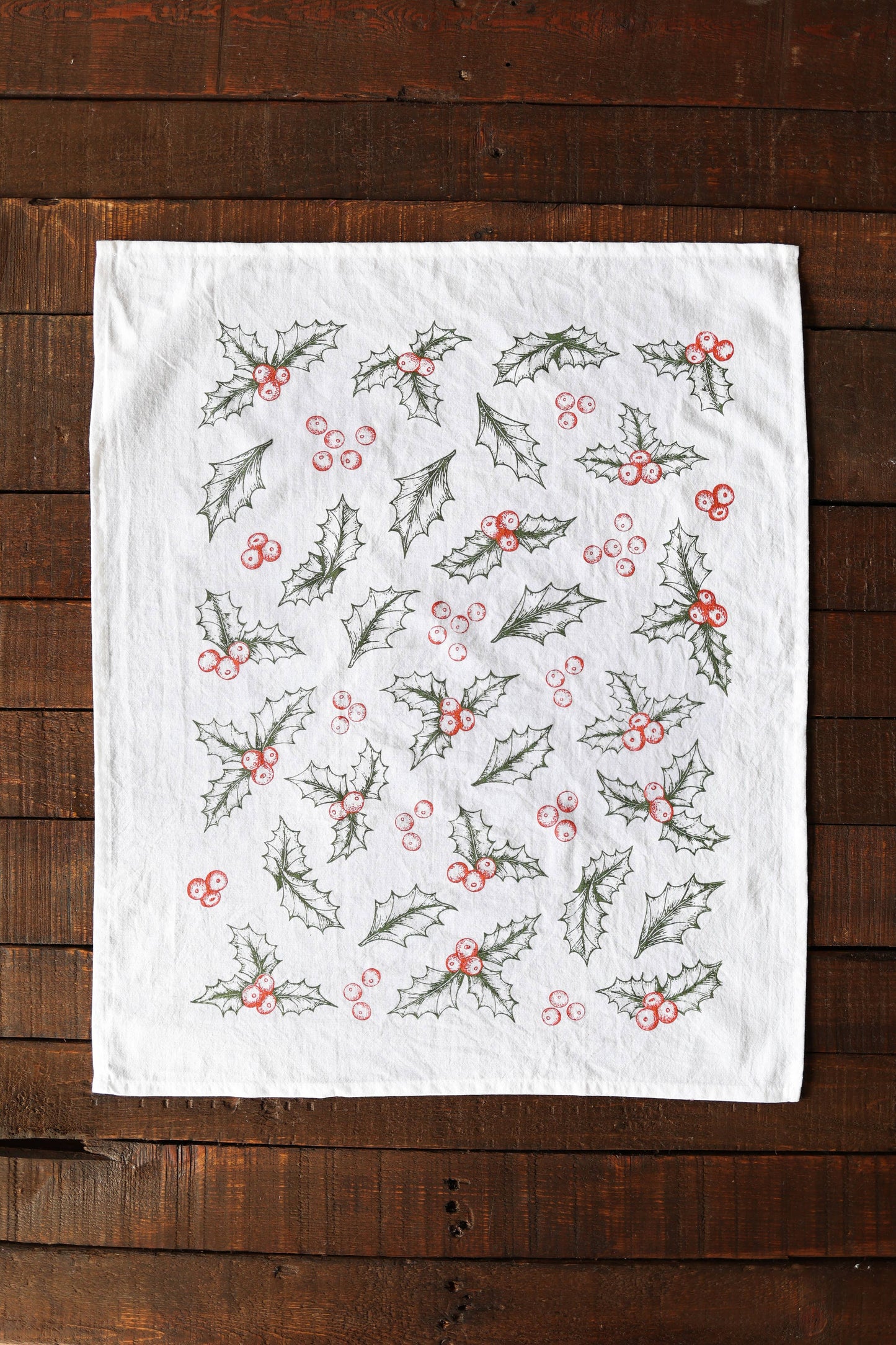 Botanical Holly Tea Towel