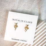 Golden Snake Stud Earrings