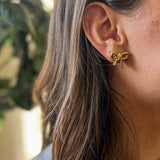 Gold Bow Earrings