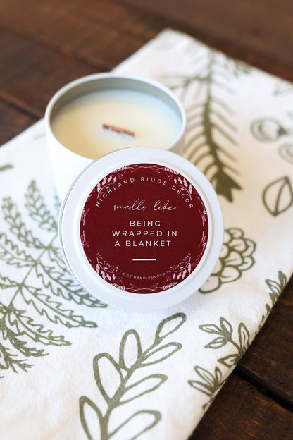 Being Wrapped In A Blanket Candle – Tin