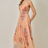 Peach Tree Midi Dress