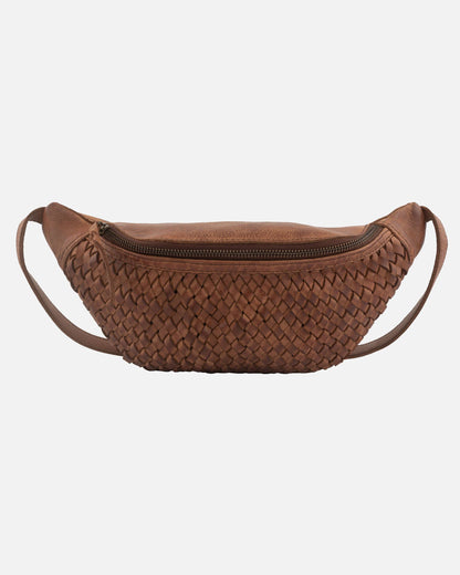 Hanna Woven Leather Belt Bag