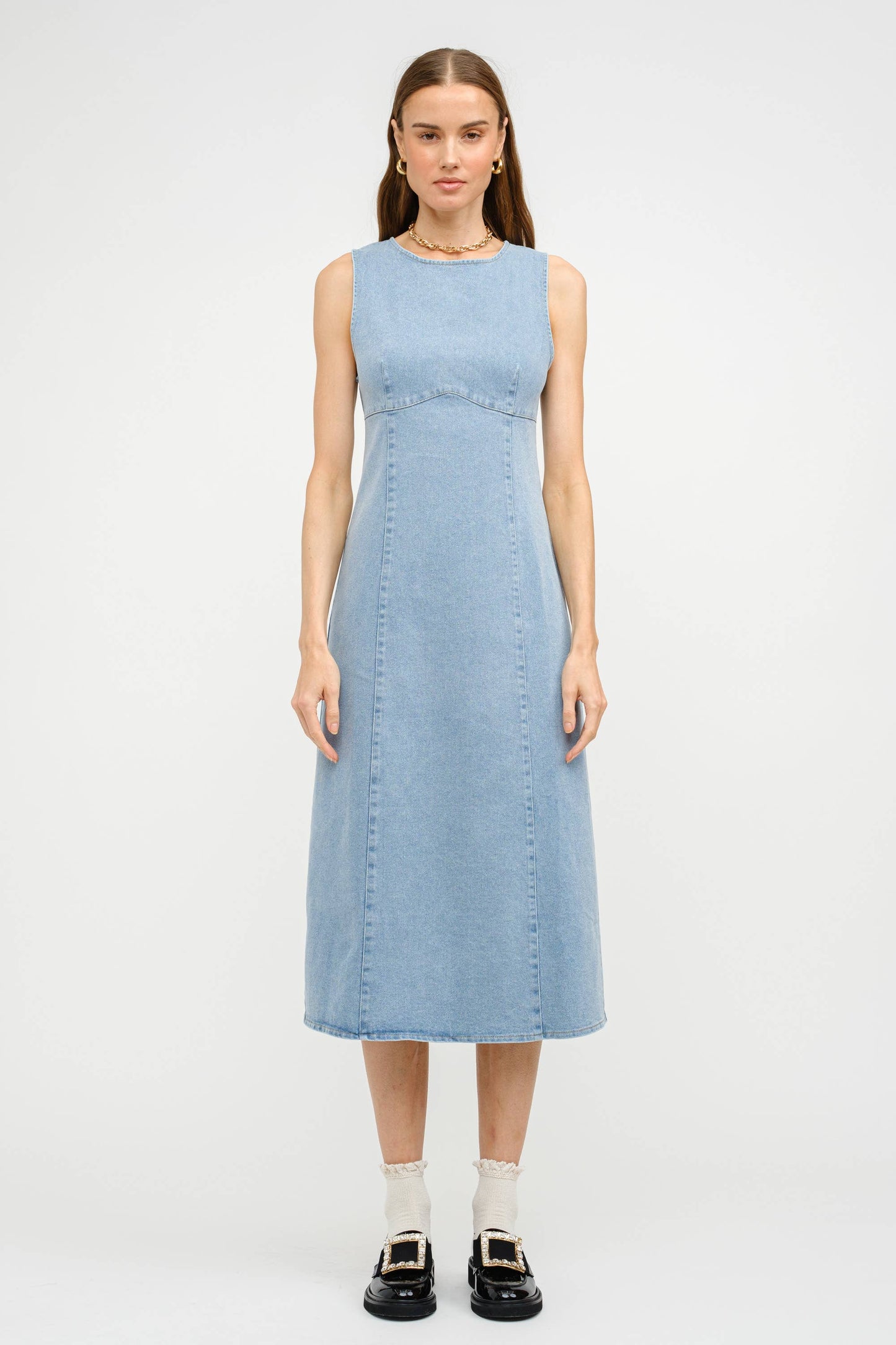 Colleen Denim Midi Dress