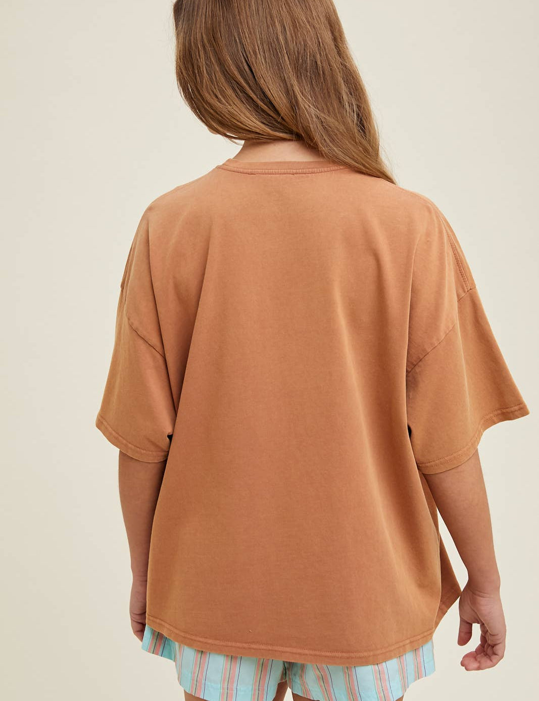 oversized cotton t shirt, boxy fit tee, relaxed everyday t shirt, lightweight cotton tee, oversized brown t shirt, casual summer basic top, women's oversized crew neck tee, relaxed fit cotton shirt