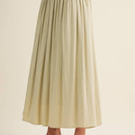 sage green maxi skirt, smocked waist maxi skirt, crinkle woven skirt, flowy boho maxi skirt, elastic waist maxi skirt, sage green skirt, lightweight maxi skirt, matching set skirt, women's resort skirt, romantic boho skirt