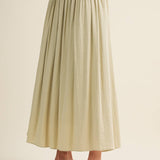 sage green maxi skirt, smocked waist maxi skirt, crinkle woven skirt, flowy boho maxi skirt, elastic waist maxi skirt, sage green skirt, lightweight maxi skirt, matching set skirt, women's resort skirt, romantic boho skirt