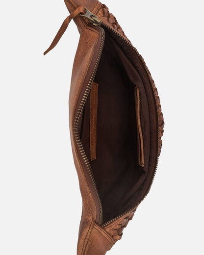 Hanna Woven Leather Belt Bag