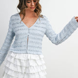 Abingdon Textured Ruffle Cardigan