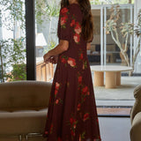 Twilight Peony Floral Maxi Dress