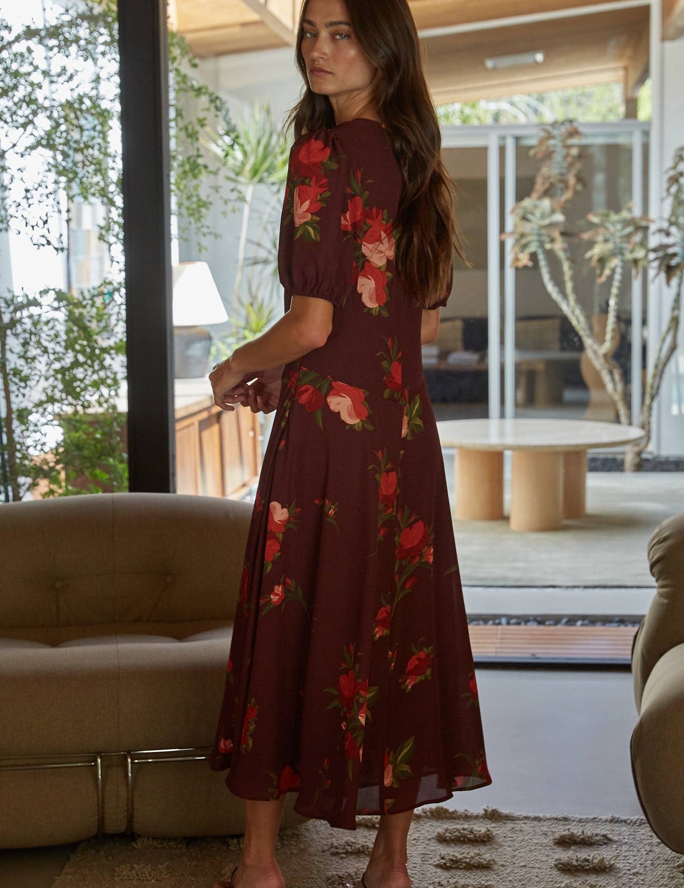 Twilight Peony Floral Maxi Dress
